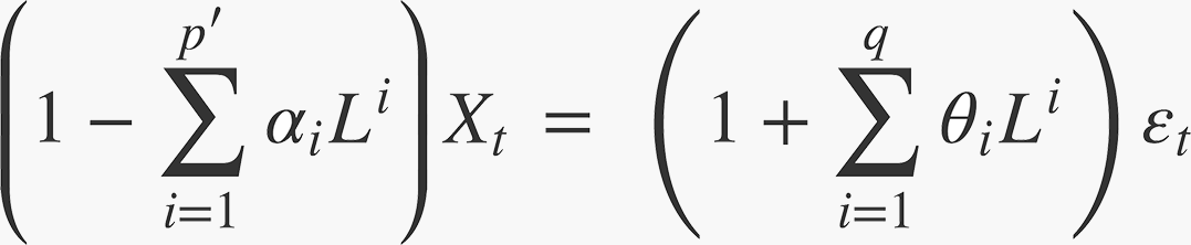 ARIMA mathematics formula