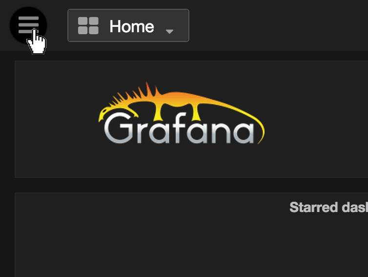 grafana menu